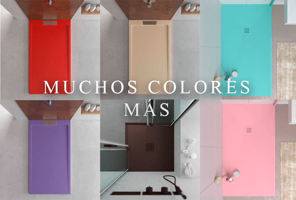 Platos de ducha de colores