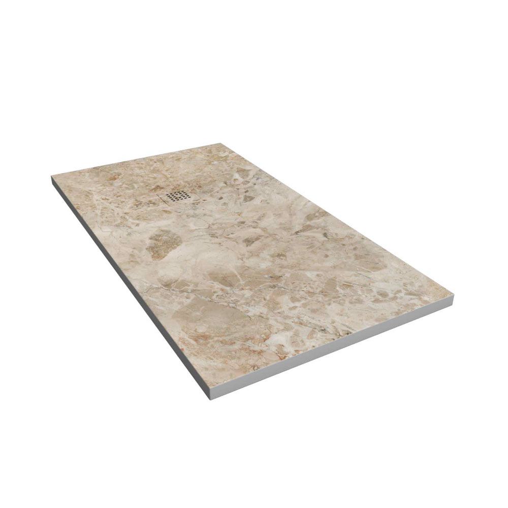 Plato de ducha resina textura pizarra. Efecto en mármol Tempora - antideslizante STONE 3D moderno - Imagen 2