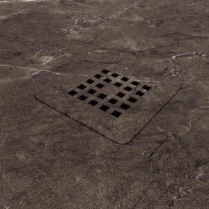 Plato de ducha resina textura pizarra. Efecto en mármol Sahara grafito- antideslizante STONE 3D moderno