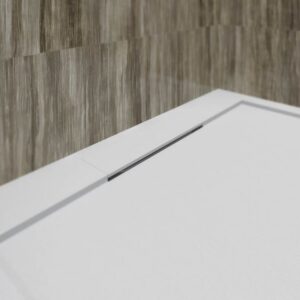 Plato ducha resina enmarcado SYSTEM Blanco - colores a elegir - textura pizarra - antibacteriano y antideslizante