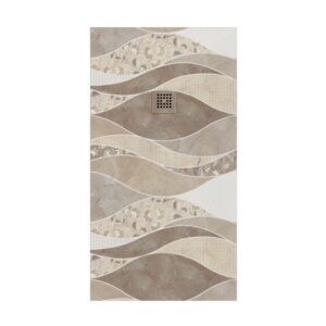 Plato de ducha resina Art-Deco textura pizarra Palace. Antideslizante STONE 3D moderno
