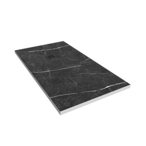 Plato de ducha resina textura pizarra. Efecto en mármol Sahara negro - antideslizante STONE 3D moderno