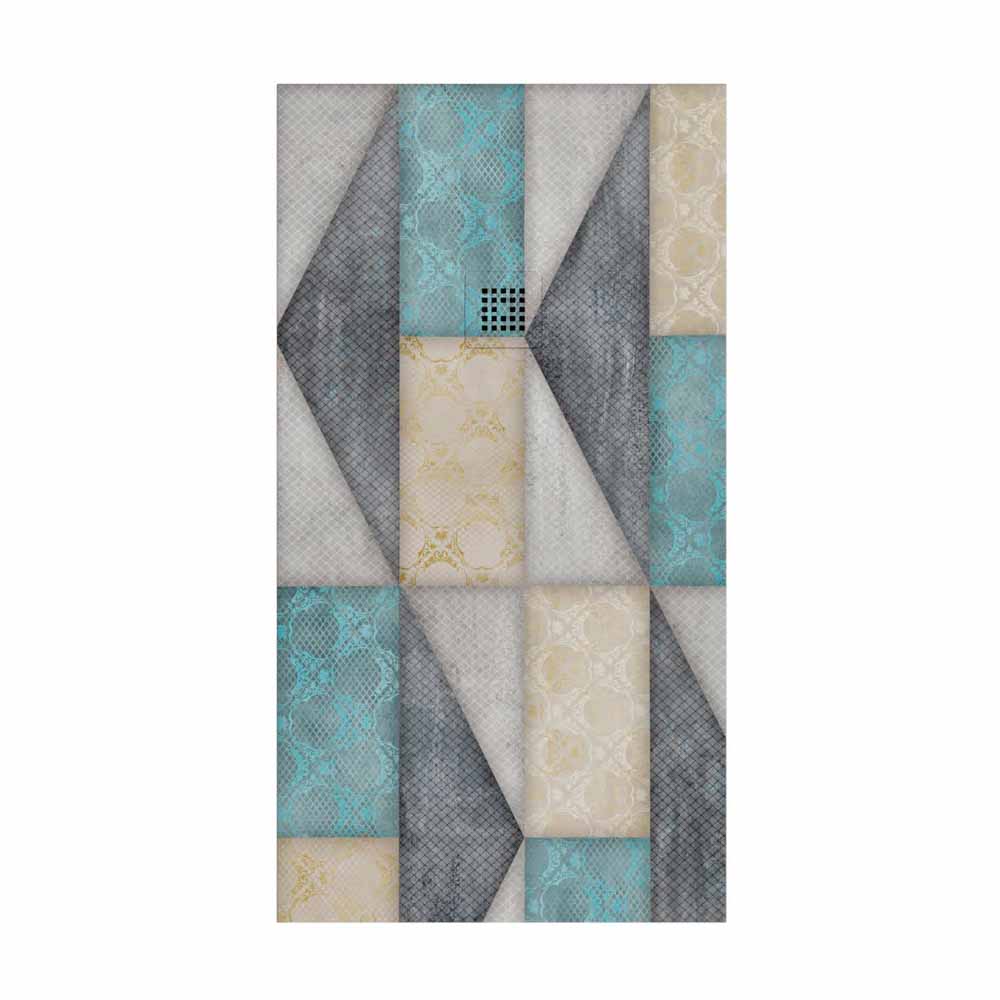 Plato de ducha resina Art-Deco textura pizarra Clarck. Antideslizante STONE 3D moderno