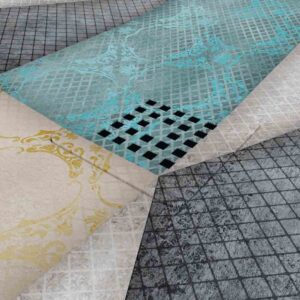 Plato de ducha resina Art-Deco textura pizarra Clarck. Antideslizante STONE 3D moderno
