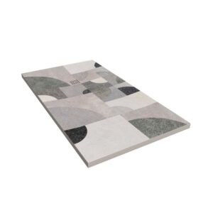 Plato de ducha resina Art-Deco textura pizarra Luxury. Antideslizante STONE 3D moderno