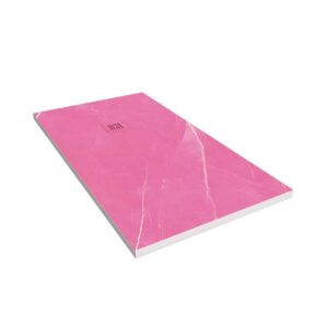 Plato de ducha resina textura pizarra. Efecto en mármol Sahara rosa - antideslizante STONE 3D moderno