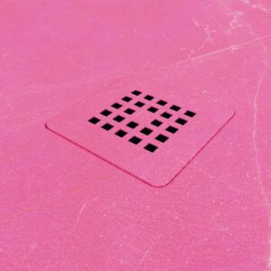 Plato de ducha resina textura pizarra. Efecto en mármol Sahara rosa - antideslizante STONE 3D moderno