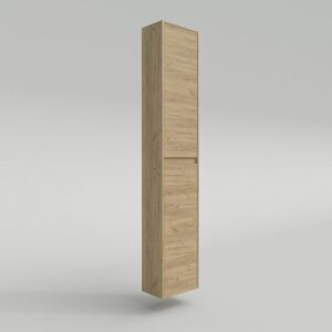 Columna de baño 2 puertas suspendida 185 cm x 35 cm x 25 cm acabado ROBLE CLARO