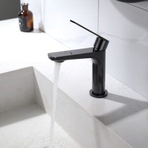 Grifo Monomando de Lavabo GLORY Negro Cristal