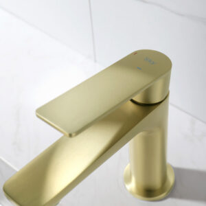 Grifo Monomando de Lavabo GLORY Oro Cepillado