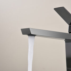 Grifo Monomando de Lavabo Alto INFINITE Negro Cristal