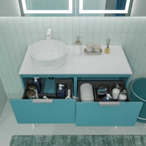 Mueble de baño ELLA con patas 2 cajones acabado OCEAN