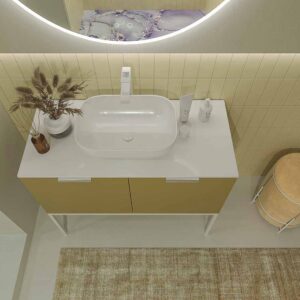 Mueble de baño ELLA con patas 2 puertas acabado OLIVA