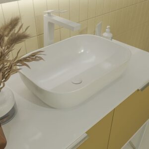 Mueble de baño ELLA con patas 2 puertas acabado OLIVA