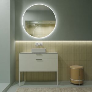 Mueble de baño ELLA con patas 2 cajones acabado BLANCO