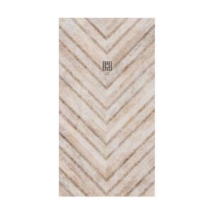Plato de ducha resina Art-Deco textura pizarra Hall. Antideslizante STONE 3D moderno
