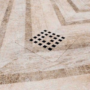 Plato de ducha resina Art-Deco textura pizarra Hall. Antideslizante STONE 3D moderno