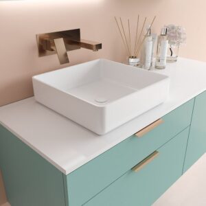 Mueble de baño EMMA suspendido 2 cajones / 1 puerta acabado ULTRAMAR