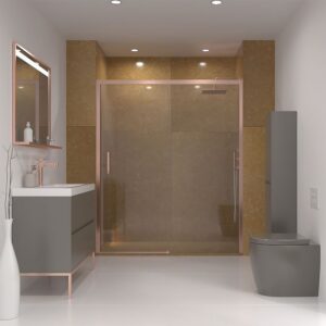 Mueble de baño EVO 4 cajones acabado mate TOPO con lavabo resina 6 cm grosor