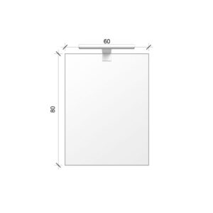 Espejo rectangular ALCOR con aplique led