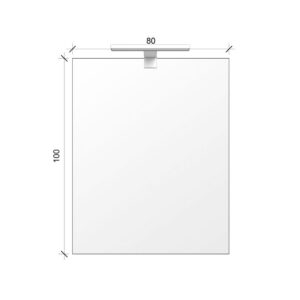 Espejo rectangular ALCOR con aplique led