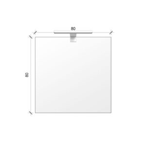 Espejo rectangular ALCOR con aplique led