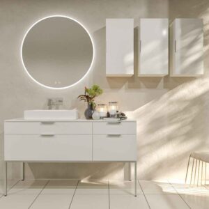 Mueble de baño ELLA con patas 4 cajones acabado BLANCO