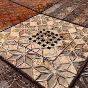 Plato de ducha resina Art-Deco textura pizarra Buxy. Antideslizante STONE 3D moderno