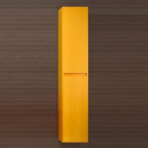 Columna de baño 2 puertas suspendida 185 cm x 35 cm x 25 cm acabado ROSA PALO