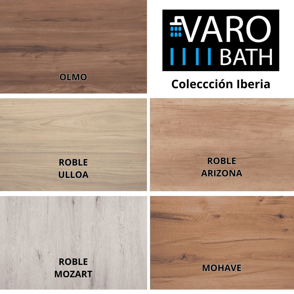 Columna de baño IBERIA suspendida 2 puertas 80 cm x50 cm x 21 cm acabado MOHAVE - Imagen 5