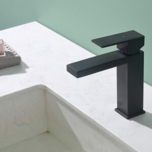 Grifo Monomando de Lavabo ARMY Negro Mate