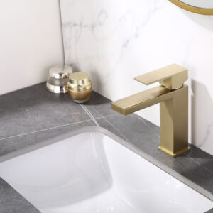 Grifo Monomando de Lavabo ARMY Oro Cepillado