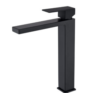 Grifo Monomando de Lavabo Alto ARMY Negro Mate