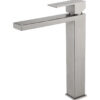 Grifo Monomando de Lavabo Alto ARMY Níquel Cepillado