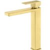 Grifo Monomando de Lavabo Alto ARMY Oro Cepillado