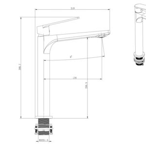 Grifo Monomando Alto de Lavabo GLORY Cromo