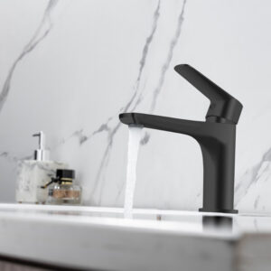 Grifo Monomando de Lavabo NATURE Negro Mate