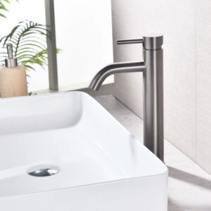 Grifo Monomando de Lavabo Alto ROCK Black Gum Metal
