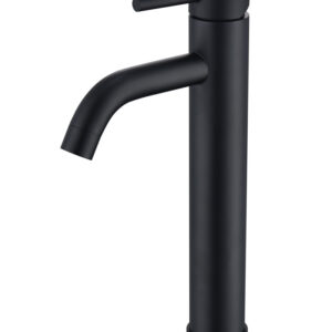 Grifo Monomando de Lavabo Alto ROCK Negro Mate