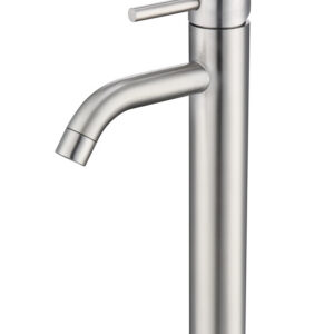 Grifo Monomando de Lavabo Alto ROCK Níquel Cepillado