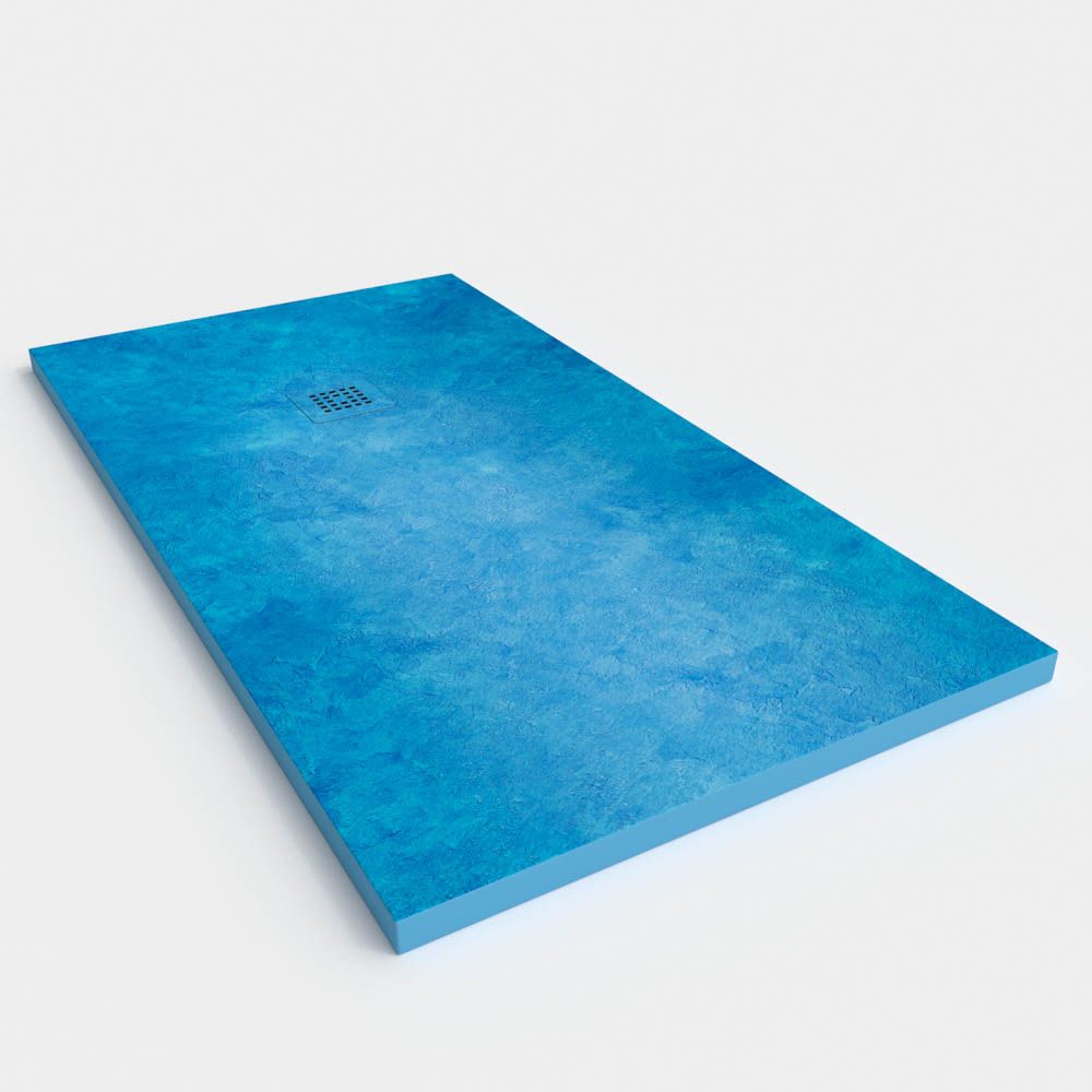 Plato de ducha efecto Cemento Blue - antideslizante STONE 3D moderno - Imagen 2