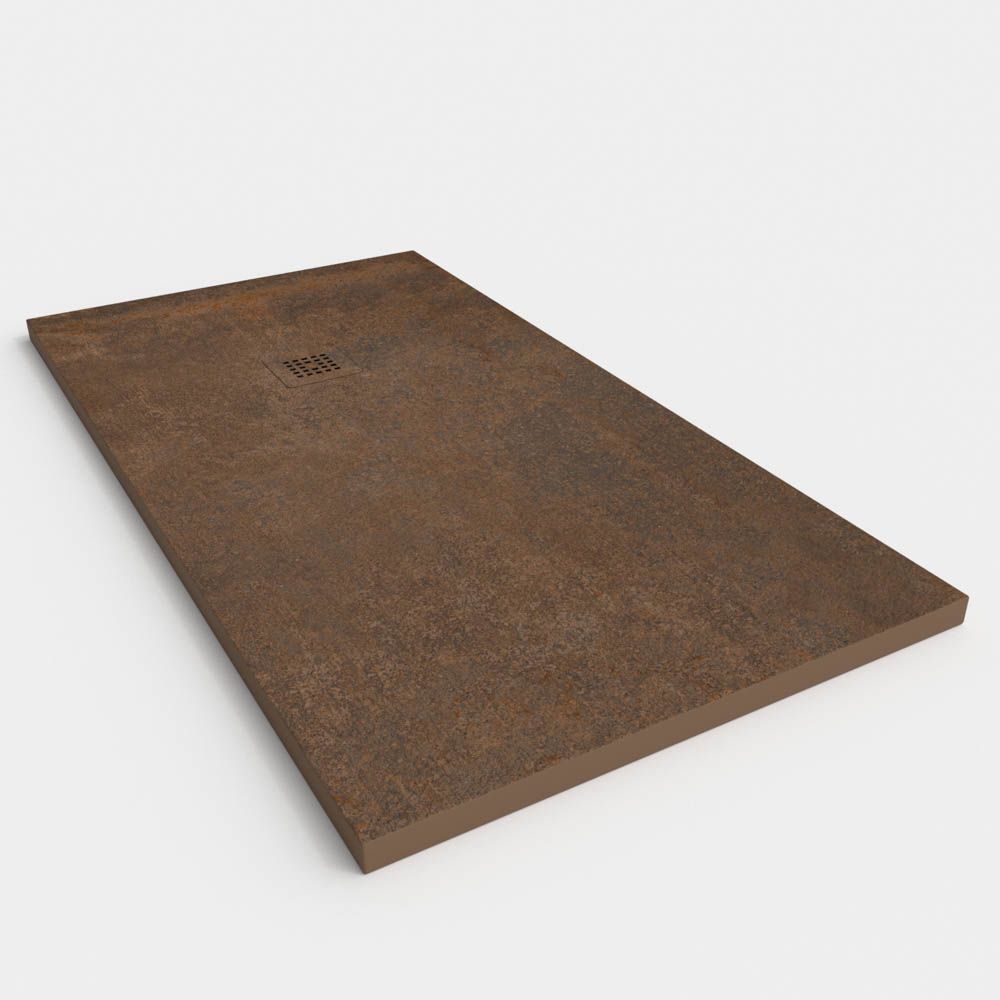 Plato de ducha efecto Cemento Brown - antideslizante STONE 3D moderno - Imagen 2