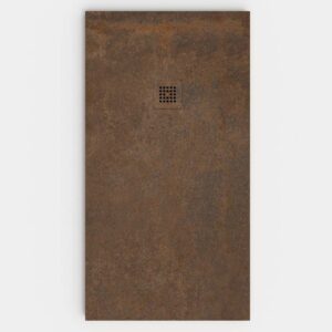 Plato de ducha efecto Cemento Brown - antideslizante STONE 3D moderno