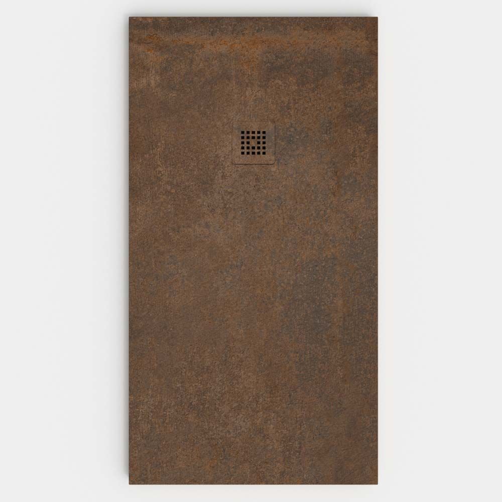 Plato de ducha efecto Cemento Brown - antideslizante STONE 3D moderno