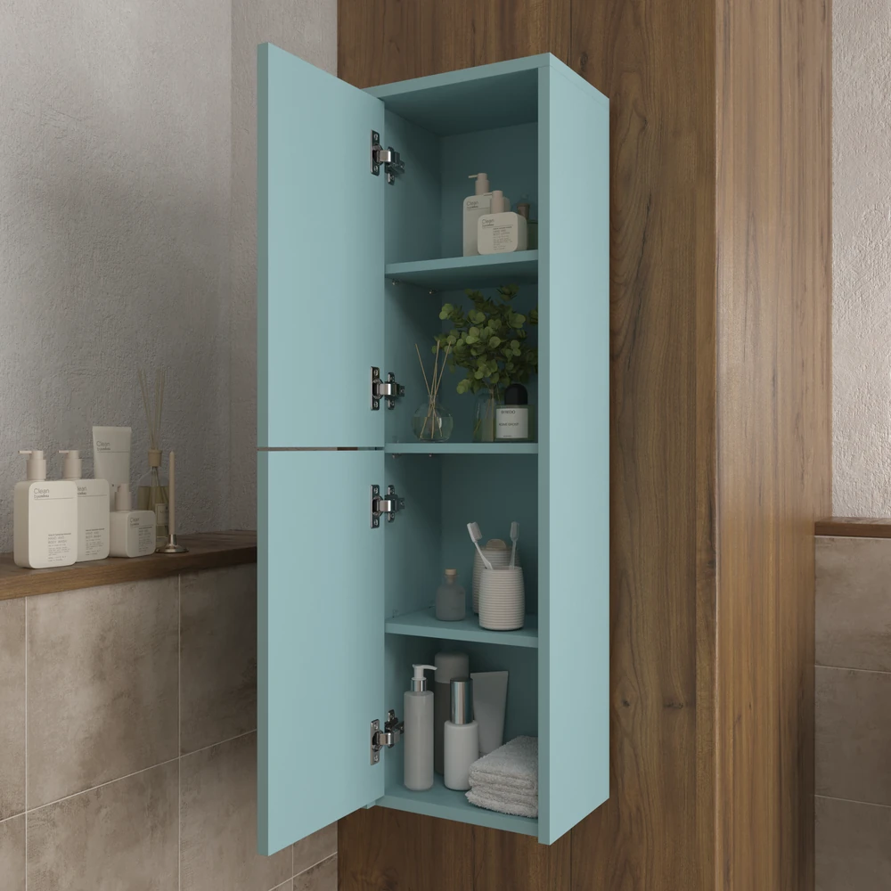Columna de baño TOSCANA suspendida 2 puertas 120 cm x 35 cm x 21 cm squadratto - Imagen 3