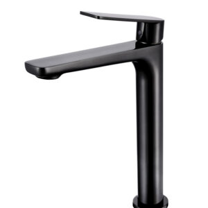 Grifo Monomando Alto de Lavabo GLORY Negro Cristal
