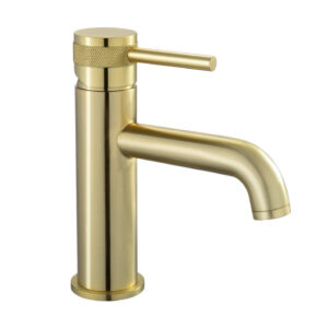 Grifo Monomando de Lavabo DIAMOND Oro Cepillado