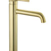 Grifo Monomando Alto de Lavabo DIAMOND Oro Cepillado