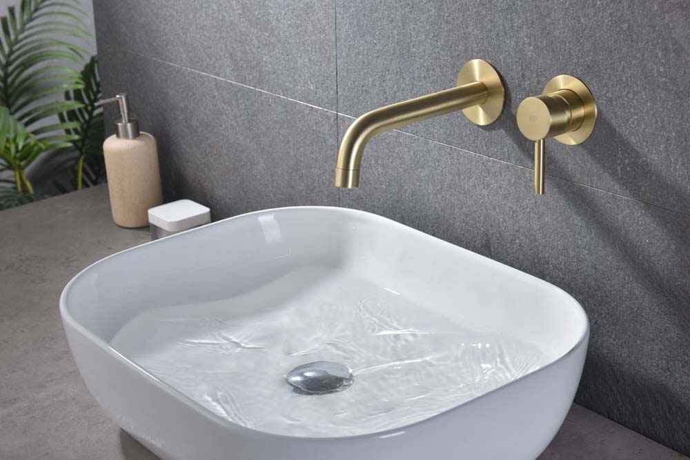 Grifo Monomando de Lavabo Empotrado CLOUD Oro Cepillado - Imagen 2