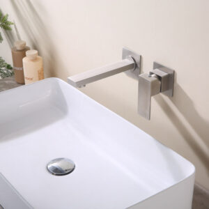 Grifo Monomando de Lavabo Empotrado THUNDER Níquel Cepillado